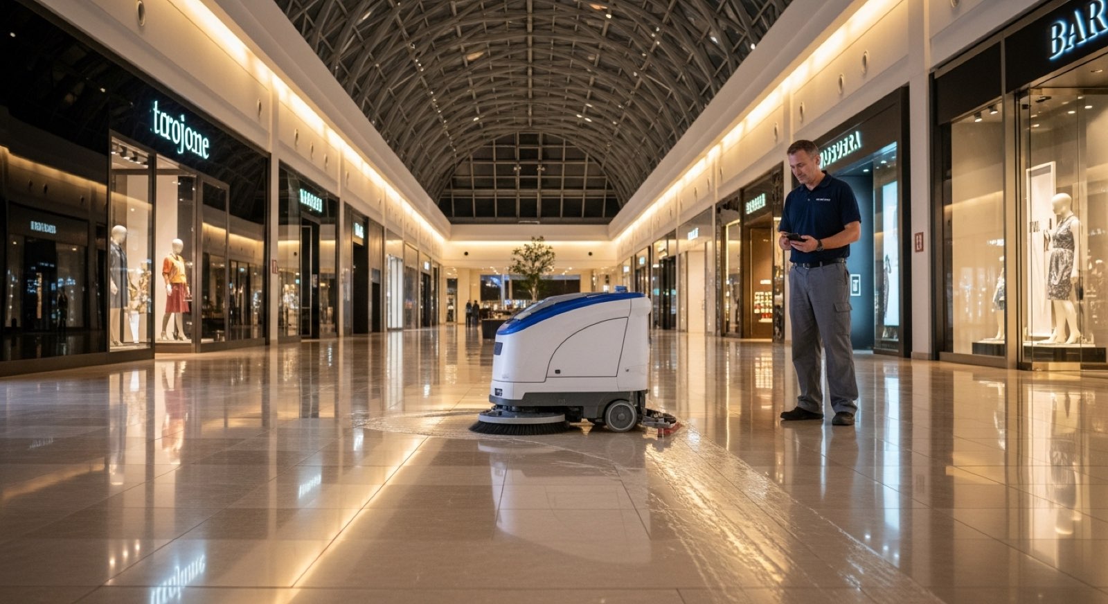 Autonomous robots that scrub, sweep and disinfect floors and facilities around the clock.